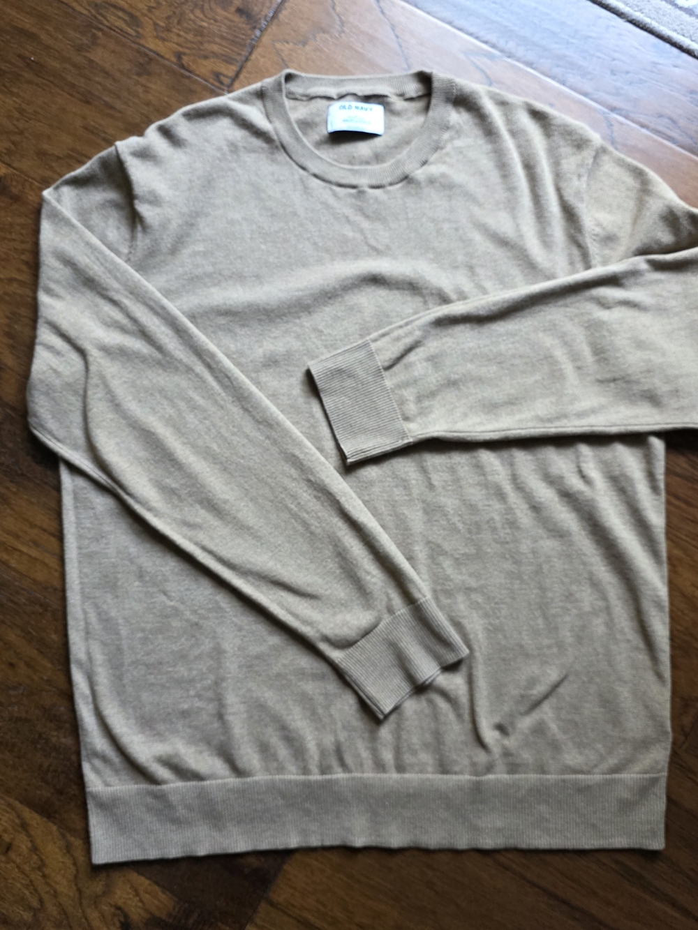 Old Navy Men's Core Crewneck Sweater - Heather Tan Brown - Large